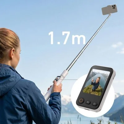 TELESIN Tripod HP Tongsis Monopod Preview Monitor Remote 1.7M - White